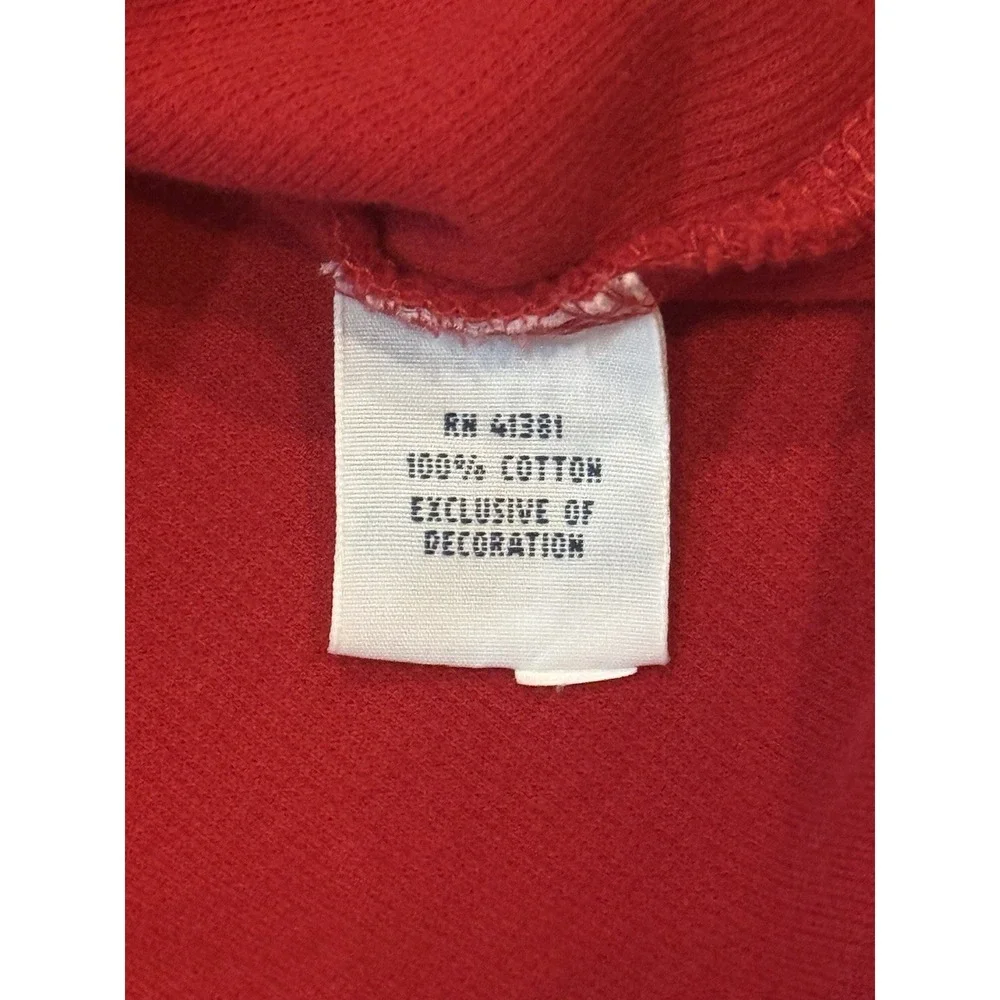 Polo Ralph Lauren Red Quarter Zip Mock Neck Pullover Blue Pony Sweatshirt Mens M